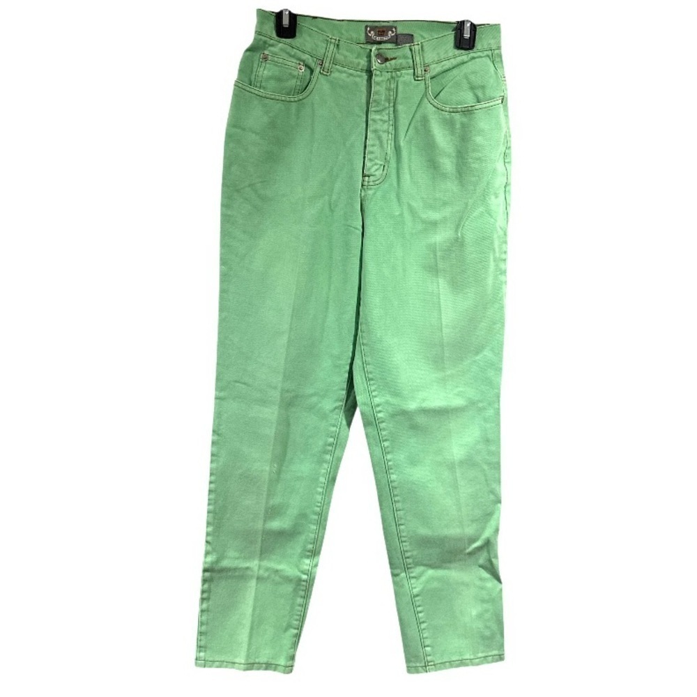 The limited jeans vintage green cotton made in Hong Kong soft mom style size 10